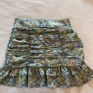Zara rouched floral skirt size XS